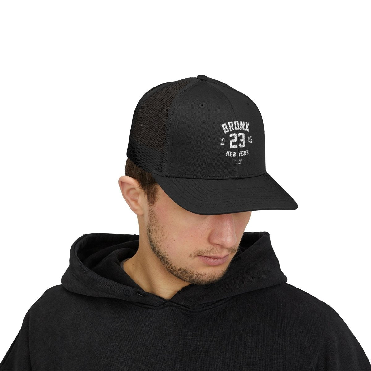 Bronx New York Embroidered Snapback Trucker Cap - Chinchilla Choons